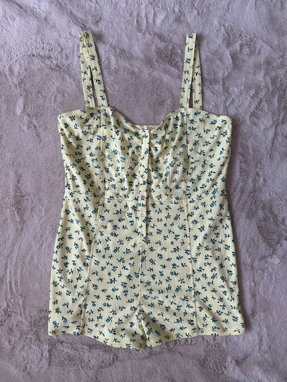 Anthropologie Yellow Floral Romper